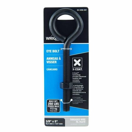 HAMPTON PRODUCTS INTL EYEBOLT STL BLK 5X3/8 in. 02-3456-307